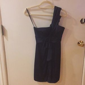 BCBGMaxAzria Navy one shoulder dress size 0